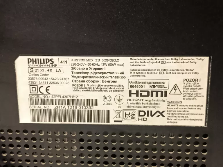 TELEWIZOR PHILIPS 42PFL4307H