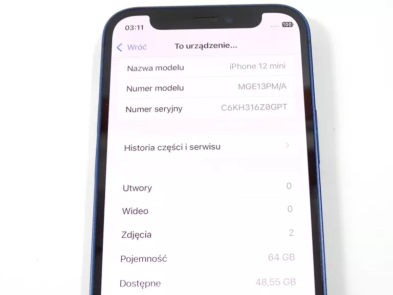 TELEFON IPHONE 12 MINI 64GB NIEBIESKI 79%