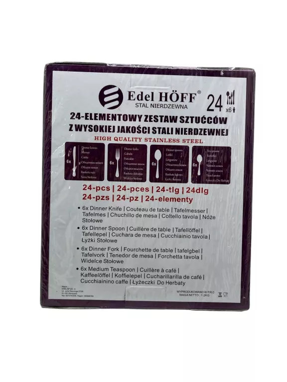 KOMPLET SZTUĆCÓW EDEL HOFF EH-8014 24 EL.