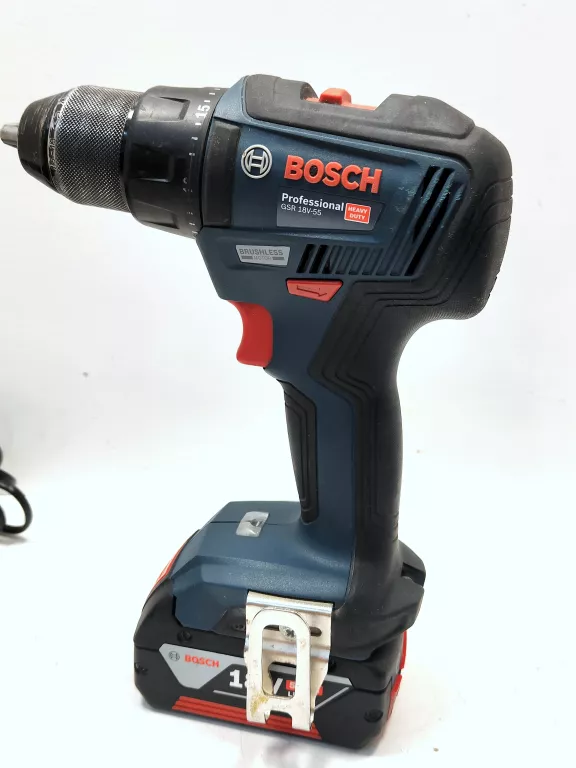 WKRĘTARKA BOSCH GSR 18V-55 ŁADOWARKA + 2X AKUMULATOR