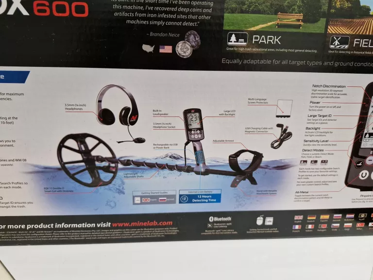 WYKRYWACZ METALI MINELAB EQUINOX 600 DETEKTOR JAK NOWY DO ZŁOTA