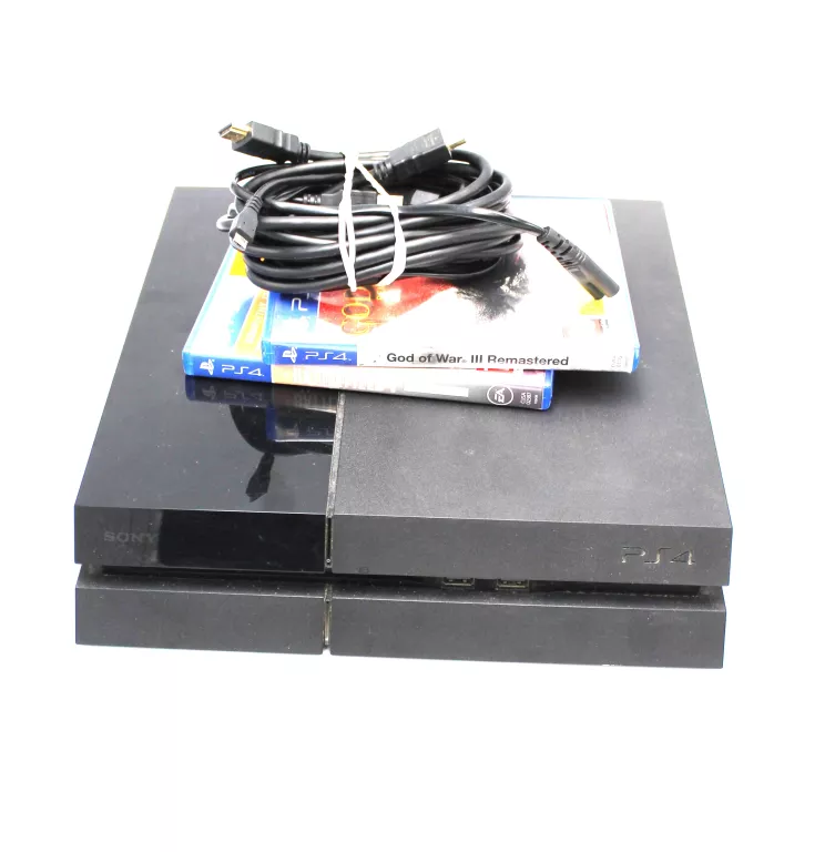 KONSOLA PLAYSTATION 4 CUH-1003 + OKABLOWANIE + 2 GRY