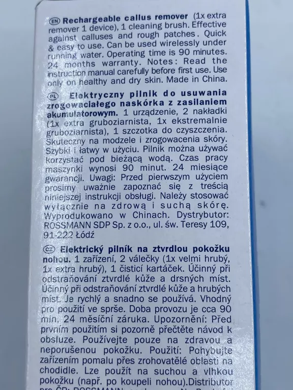 ELEKTRYCZNY PILNIK DO STÓP FUSSWOHL
