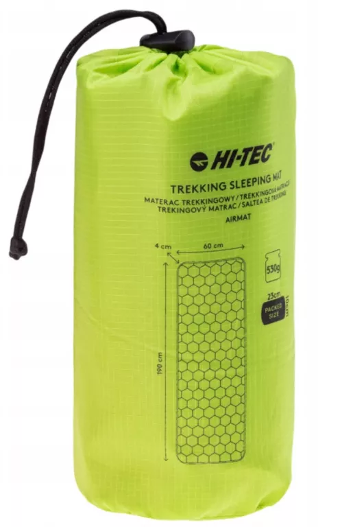 MATA MATERAC KEMPINGOWY TURYSTYCZNY HI-TEC AIRMAT 190X60CM ZIELONY