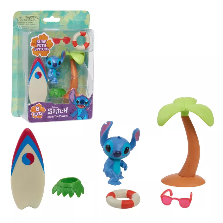 STITCH ZESTAW SURFERA FIGURKA I AKCESORIA