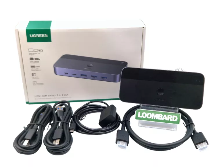 HUB PRZEŁĄCZNIK KVM UGREEN CM664 HDMI SWITCH 2W1