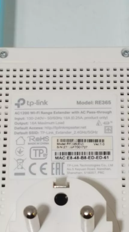 WZMACNIACZ WIFI TP-LINK TL-WA860RE + TP-LINK RE365