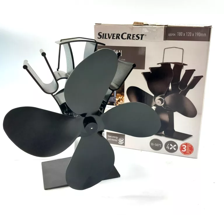 SILVERCREST WENTYLATOR KOMINKOWY WOLNOSTOJĄCY ZASILANY CIEPŁEM