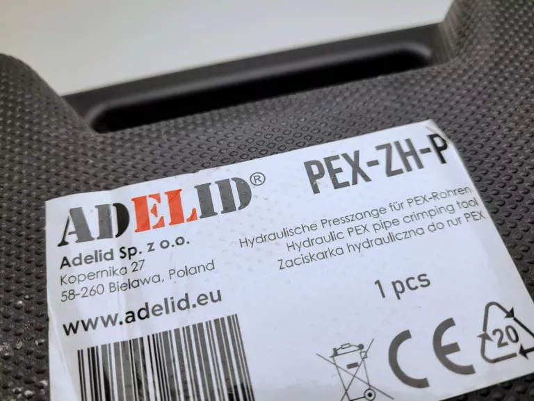 ZACISKARKA DO RUR PEX PRASKA HYDRAULICZNA 16-32MM ADELID WALIZKA