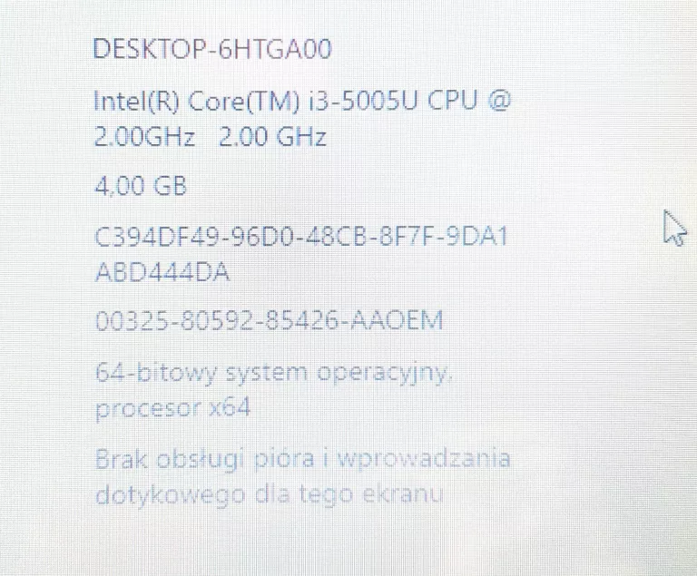 LAPTOP LENOVO IDEAPAD 100-15IBD 15,6 " INTEL CORE I3 4 GB / 256 GB