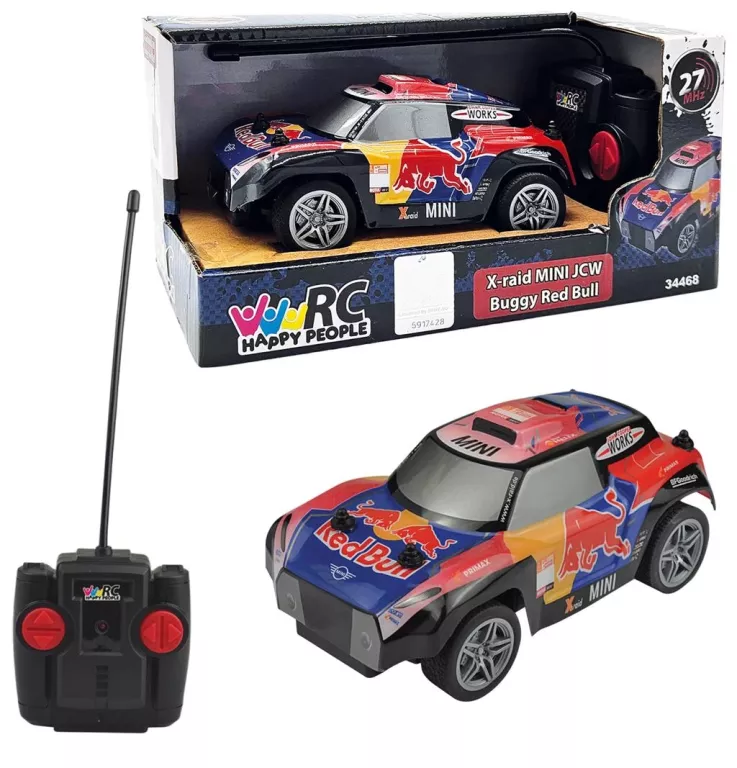 HP RC X-RAID MINI JCW BUGGY RED BULL 1:28 15 CM
