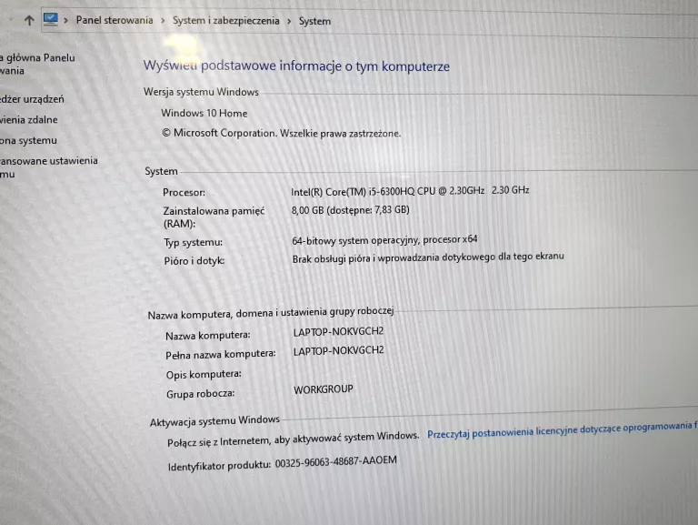 LAPTOP LENOVO IDEAPAD Y700 -17ISK I5 1 TB GTX 960M ZASILACZ