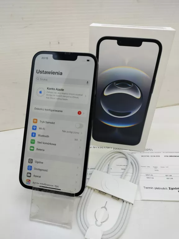 TELEFON IPHONE 16E 256GB CZARNY KOMPLET OPIS (ABONAMENT ORANGE)