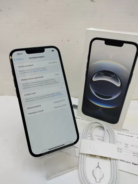 TELEFON IPHONE 16E 256GB CZARNY KOMPLET OPIS (ABONAMENT ORANGE)