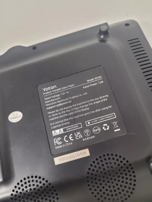 DVD PRZENOŚNE 10,1 LCD YOTON YD105 USB SD OBROTOWY EKRAN