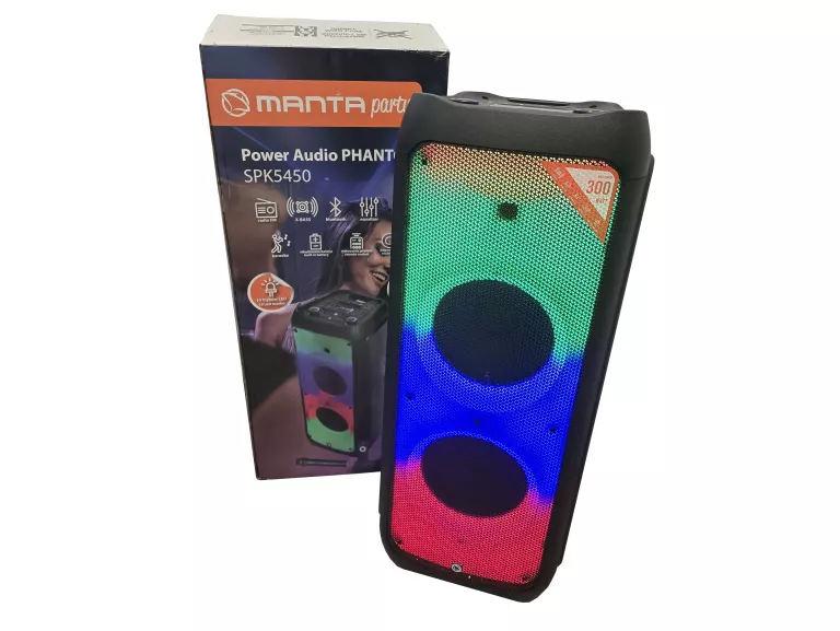 GŁOŚNIK BLUETOOTH MANTA PHANTOM SPK5450 300W KARAOKE GW DO 03.27 OPIS!!