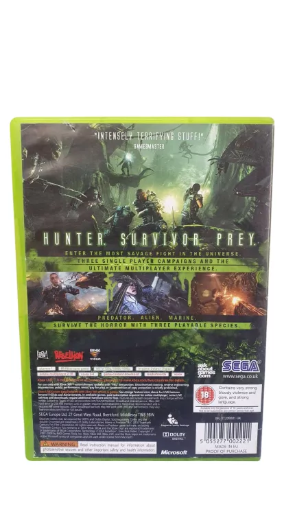 GRA XBOX 360 ALIENS VS PREDATOR