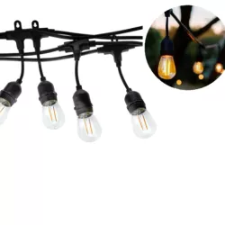 GIRLANDA 10 METRÓW Z ZARÓWKĄ FILAMENTOWĄ 10X1,5W