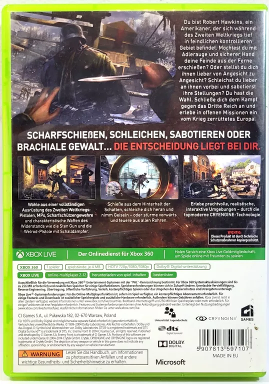 GRA XBOX 360 ENEMY FRONT XBOX 360