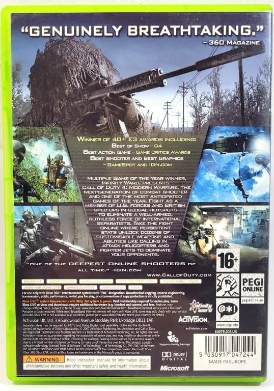 GRA XBOX 360 CALL OF DUTY 4 MODERN WARFARE