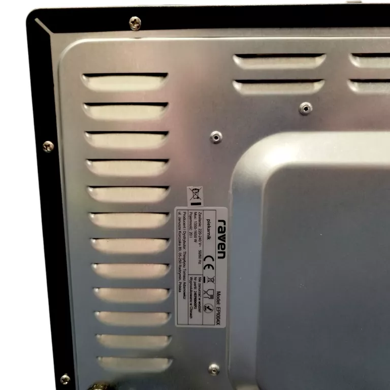 MINI PIEKARNIK ELEKTRYCZNY RAVEN EPI004X 1650W PEŁNY ZEASTAW