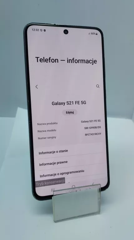TELEFON GALAXY S 21 FE 5G-USZKODZONY SLOT KARTY SIM