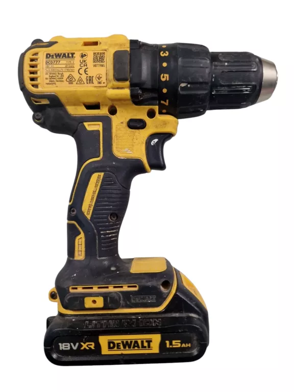 WKRĘTARKA DEWALT DCD 777 + 2 BATERIE + ŁADOWARKA