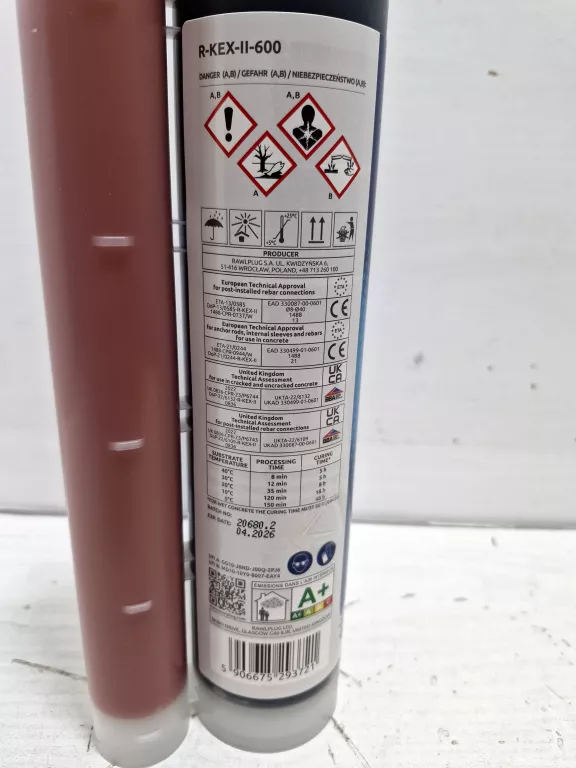 KOTWA WKLEJANA EPOKSYDOWA R-KEX-II 600ML