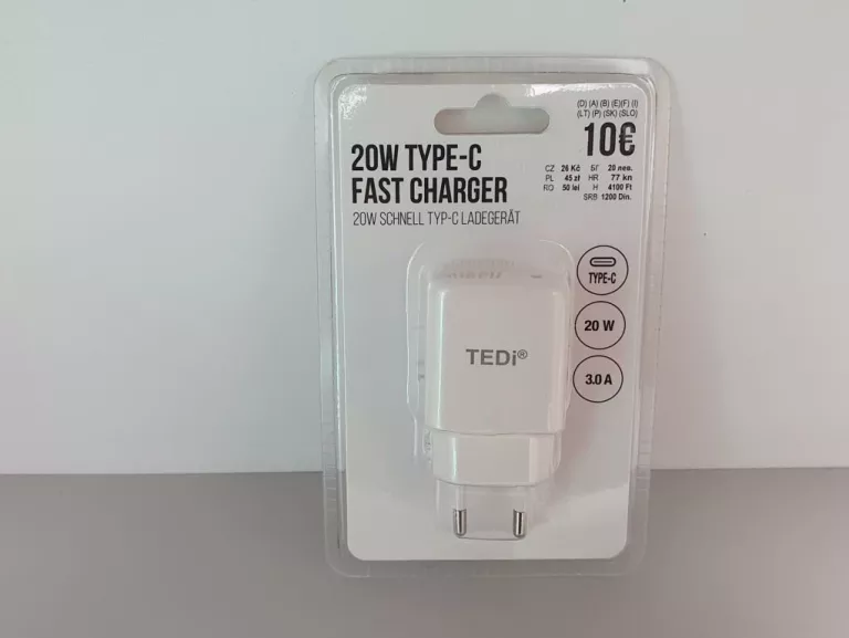 ŁADOWARKA USB-C TEDI 20 W 3,0 A