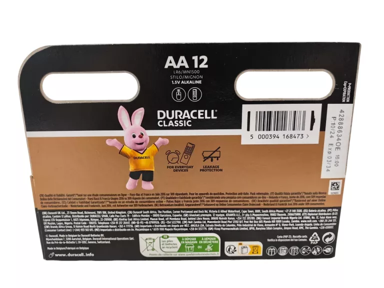 BATERIE ALKALICZNE DURACELL AA LR6 12SZT.