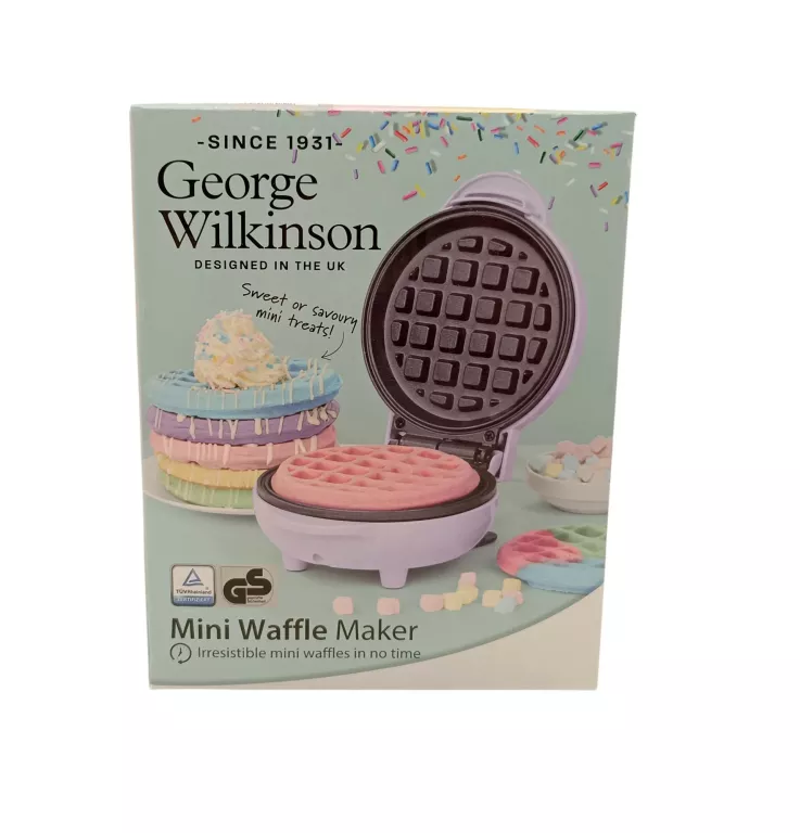 MINI GOFROWNICA 550W URZĄDZENIE DO GOFRÓW WAFLI TEFLON OKRĄGŁE GOFRY
