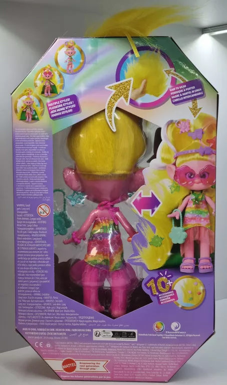TROLLS LALKA TROLLE Z ŻÓŁTYMI WŁOSAMI BAND TOGETHER 30CM HNF17 MATTEL