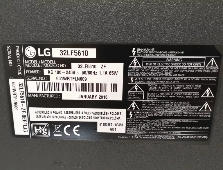 TELEWIZOR LG 32LF5610-ZF + PILOT