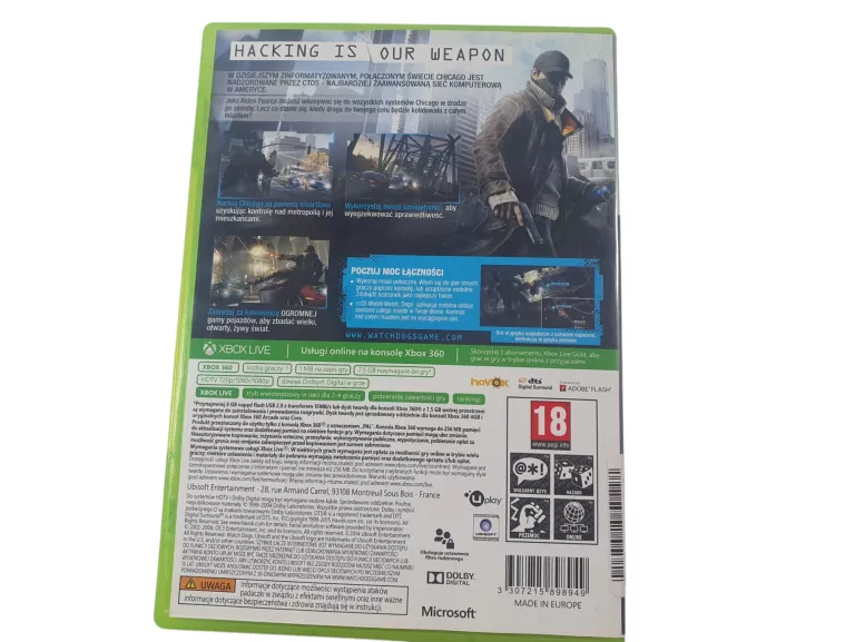 GRA XBOX 360 WATCH DOGS
