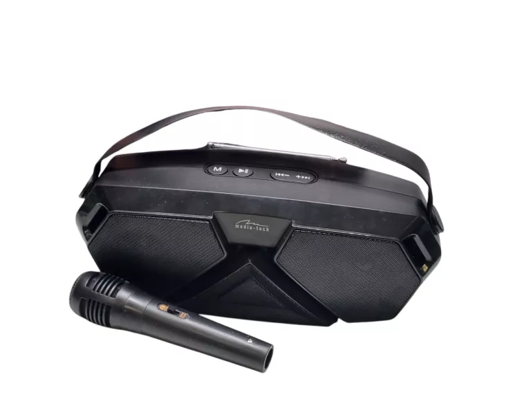 GŁOŚNIK BLUETOOTH MP3 RADIO FM MIKROFON KARAOKE AKUMULATOR MEDIA-TECH SCOU