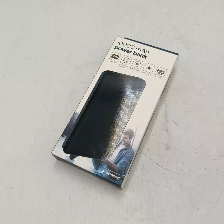 POWERBANK GEMBIRD 10000 MAH CZARNY