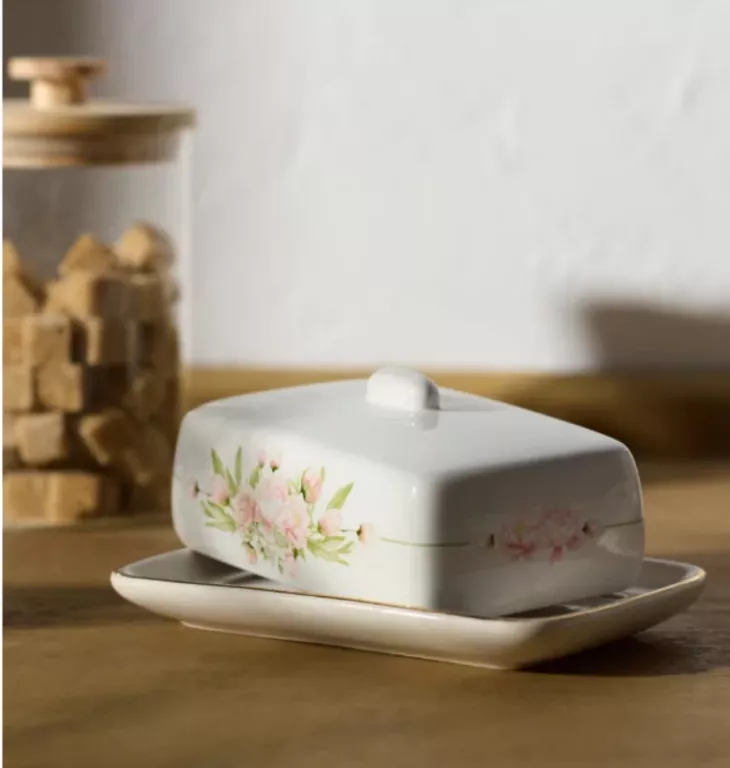 CERAMICZNA MASELNICZKA W KWIATY SINSAY