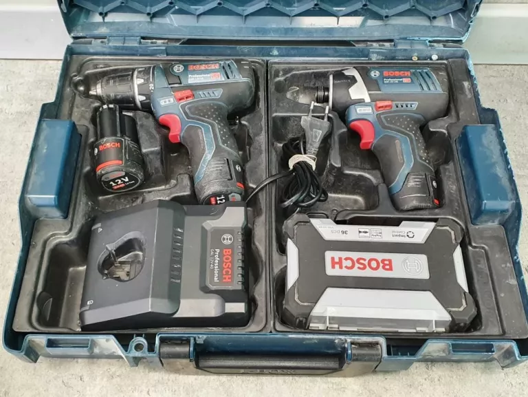 ZESTAW WKRĘTAREK BOSCH GDR 12V + GSR 12V