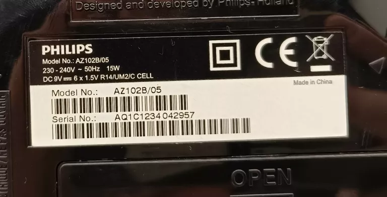 ODTWARZACZ PŁYT CD PHILIPS AZ102B