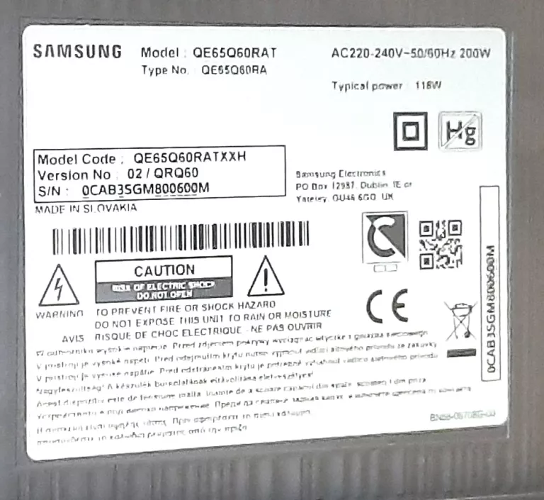 TELEWIZOR SAMSUNG QE65Q60RAT