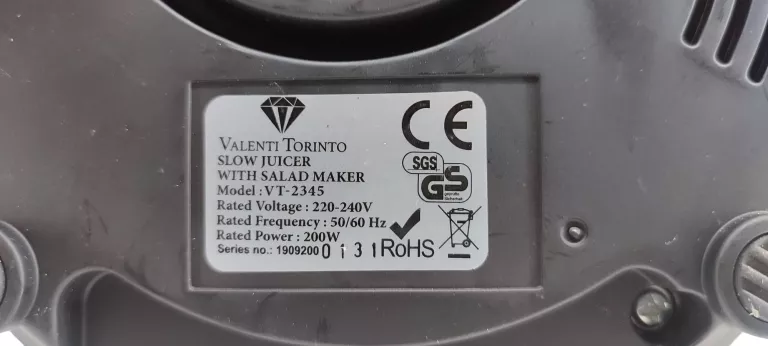 WYCISKARKA WOLNOOBROTOWA VALENTI TORINO