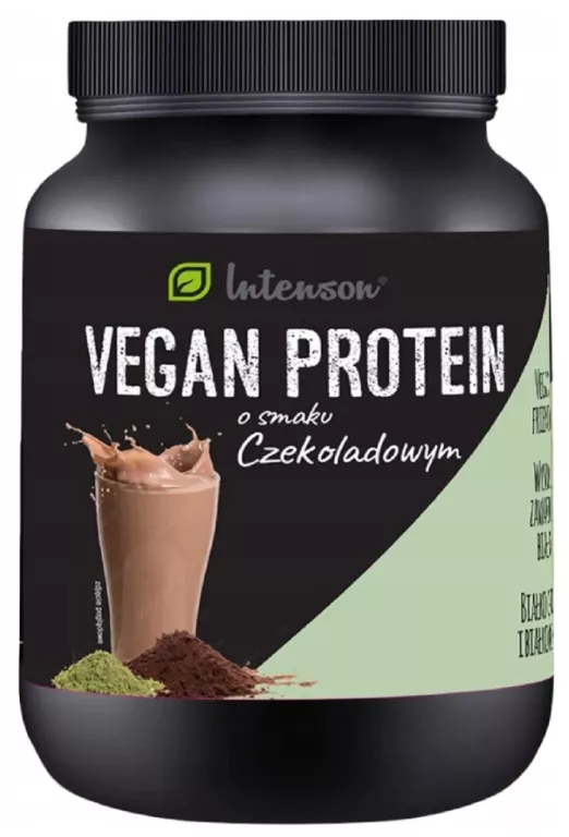 ODŻYWKA BIAŁKOWA INTENSON VEGAN PROTEIN CZEKOLADOWY 600 G 5905454131728