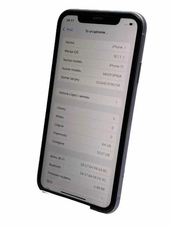 TELEFON IPHONE 11 - 64GB - BATERIA 77% - PUDEŁKO - STAN BARDZO DOBRY!