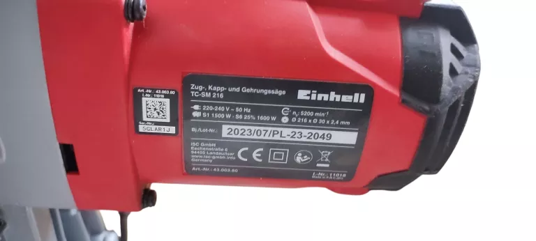 PIŁA UKOŚNICA Z POSUWEM EINHELL TC-SM 216 1600 W 216 MM