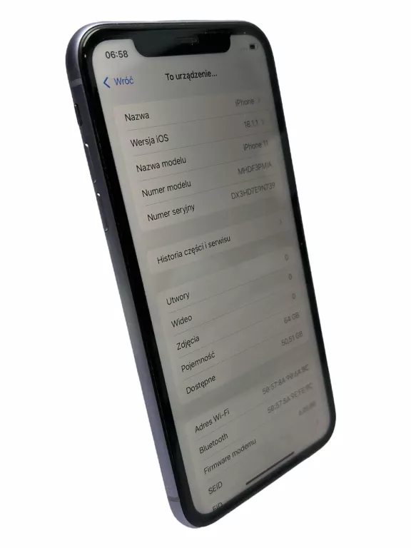 TELEFON IPHONE 11 - 64GB - BATERIA 77% - PUDEŁKO - STAN BARDZO DOBRY!