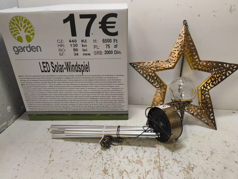 DZWONKI WIETRZNE LED SOLAR-WINDSPIEL GARDEN
