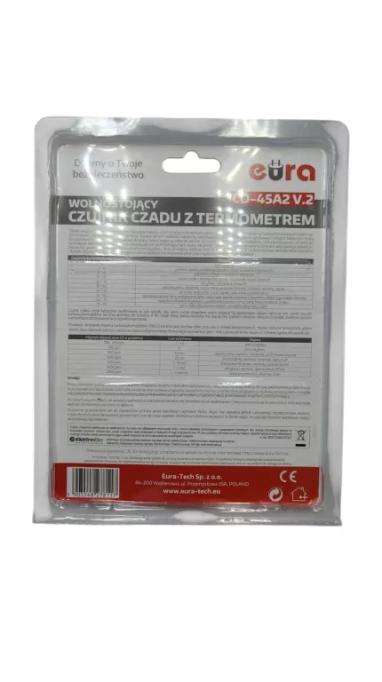 WOLNOSTOJĄCY CZUJNIK CZADU - EURA CD-45A2 V.2