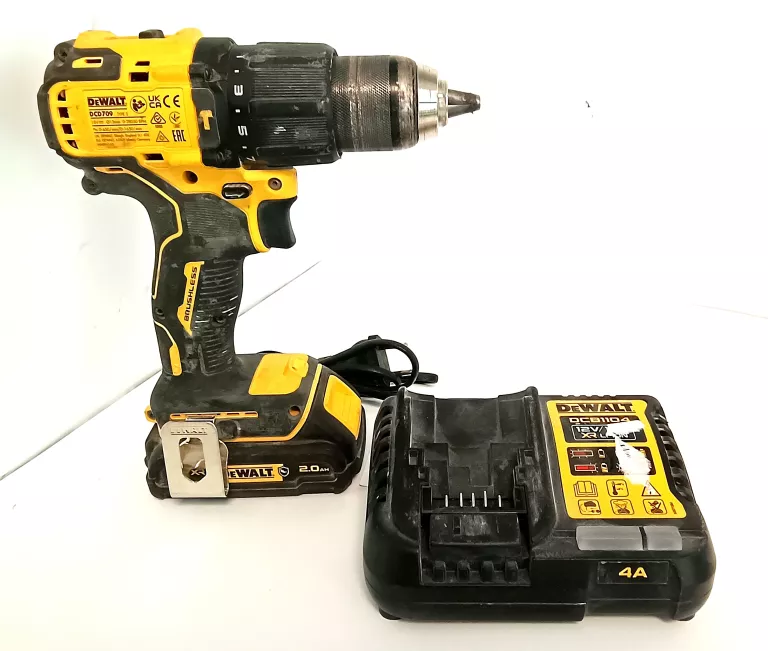 WKRĘTARKA DEWALT DCD709 + AKU ŁADOWARKA 2023 ROK BEZSZCZOTKOWA