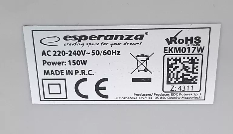 KRAJALNICA ESPERANZA EKM017W