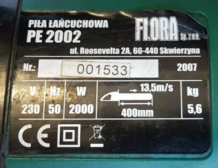 PIŁA ELEKTRYCZNA FLORA PE 2002